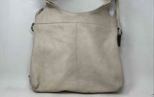 Load image into Gallery viewer, Puntotres Womens Ivory Leather Studded Double Handle Shoulder Handbag No Strap