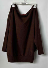 Load image into Gallery viewer, Guess Womens Brown Knitted Cowl Neck Stretch Pullover Sweater Size Large