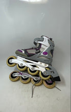 Load image into Gallery viewer, Roller Derby Womens Aerio Q-60 Gray Purple Adjustable Inline Skates Size 5