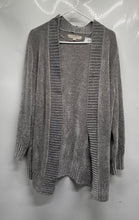Load image into Gallery viewer, Loft Womens Gray Long Sleeve Knitted Open Front Cardigan Sweater Size XL