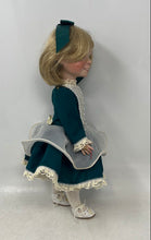 Load image into Gallery viewer, Vintage Bobbie & Bill Schlegel Girl In Green And White Dress Porcelain Doll