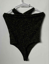 Load image into Gallery viewer, Express Womens Green Pullover Stretch Crisscross Bodysuit Blouse Top Size S