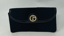 Load image into Gallery viewer, Giorgio Armani Beauty Womens Black GA Logo Magnetic Cosmetic Clutch Purse