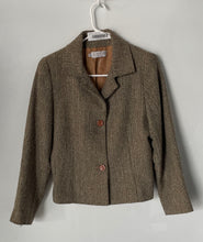 Load image into Gallery viewer, Joan & David Womens Beige Brown Tweed Long Sleeve Button Front Jacket Size 46/12
