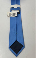 Load image into Gallery viewer, Bar III Mens Blue Satin Keeper Loop Adjustable Pointed Tie With Tags