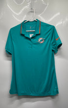 Load image into Gallery viewer, Nike Womens Green Miami Dolphins Dri-Fit NFL Football Polo Shirt Size M