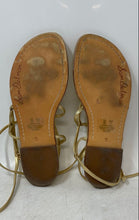 Load image into Gallery viewer, Sam Edelman Womens Clarra Gold Tone Leather Flat Strappy Sandals Size 5M