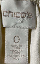 Load image into Gallery viewer, Chico's Womens Beige Floral Embroidered Sheer Pullover Blouse Top Size 0