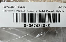 Load image into Gallery viewer, Adrianna Papell Womens Gold Glitter Peep Toe High Slingback Heels Size 8.5M