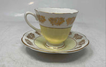 Load image into Gallery viewer, Lot Of 2 Pcs Crownford Yellow White Home And Kitchen Tea Cup & Saucer Set