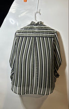 Load image into Gallery viewer, Express Womens Multicolor Striped Long Sleeve Slim Fit Button-Up Shirt Size M