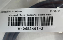 Load image into Gallery viewer, Michael Kors Womens Beige Signature Print Adjustable Buckle Belt