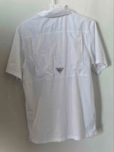 Load image into Gallery viewer, Columbia Mens White Short Sleeve Slack Tide PFG Camp Button-Up Shirt Size Small