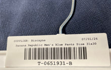 Load image into Gallery viewer, Banana Republic Mens Blue Mason Athletic Tapered Leg Ankle Pants Size 31x30