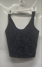 Load image into Gallery viewer, Lululemon Womens Black Printed Scoop Neck Activewear Pullover Tank Top Size 4