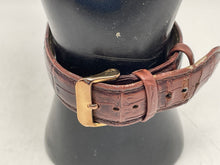 Load image into Gallery viewer, Men's Rose Gold & Blue Watch Cream Dial With Brown Leather Band