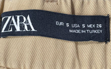 Load image into Gallery viewer, Zara Womens Brown Flat Front Elastic Waist Pockets Bermuda Shorts Size Small