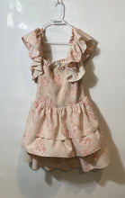 Load image into Gallery viewer, Express Womens Pink Floral Short Sleeve Smocked Ruffle Tiered Dress Size XL