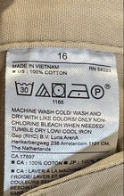 Load image into Gallery viewer, Banana Republic Womens Beige Cotton Pockets Flat Front Ankle Pants Size 16