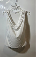 Load image into Gallery viewer, Calvin Klein Womens White Cowl Neck Sleeveless Pullover Tank Top Size Small