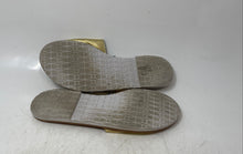 Load image into Gallery viewer, Kate Spade New York Womens Gold Leather Pineapple Slip-On Slide Sandals Size 6