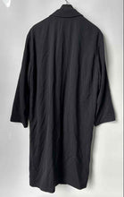 Load image into Gallery viewer, Hugo Boss Mens Black Wool Notch Lapel Long Sleeve Button Front Overcoat Size 52