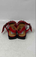 Load image into Gallery viewer, Steve Madden Womens Graya Red Black Pointed Toe Buckle Slingback Flats Size 6 M