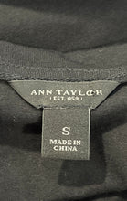 Load image into Gallery viewer, Ann Taylor Womens Black Short Sleeve Round Neck Pullover Blouse Top Size S