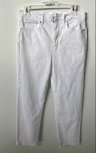 Load image into Gallery viewer, Loft Womens White Denim Light Wash Regular Fit Straight Leg Jeans Size 28/6