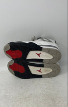Load image into Gallery viewer, Nike Kids Air Jordan 4 Retro IB4388-100 White Gray Black Sneaker Shoes Size 3Y
