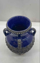 Load image into Gallery viewer, Moroccan Blue Ceramic Home Decorative Collectible Engraved Vase Damage Bottom