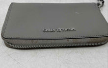 Load image into Gallery viewer, Michael Kors Womens Gray Saffiano Leather Jet Set Continental Wristlet Wallet