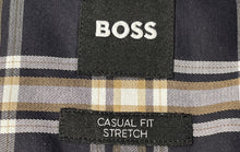 Load image into Gallery viewer, Hugo Boss Mens Multicolor Plaid Casual Fit Stretch Dress Shirt Size S 15/38