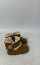 Load image into Gallery viewer, UGG Unisex Baby Lemmy II 1018136I Brown Suede Sheepskin Button Booties Size 0/1