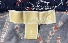 Load image into Gallery viewer, Michael Kors Womens Blue Printed One-Piece Jumpsuit Size S Missing Belt