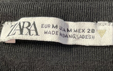 Load image into Gallery viewer, Zara Womens Black Long Sleeve Round Neck Stretch Pullover Sweater Size M