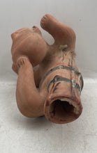 Load image into Gallery viewer, Clay Terracotta Water Jug Man Collectible Pottery Repro 11 Inch Inah Mexico