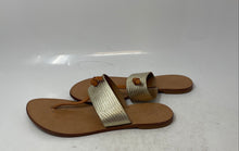 Load image into Gallery viewer, Joie A La Plage Womens Golden-Tone Leather Slip-On Thong Sandals Size 9.5