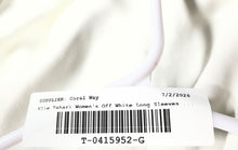 Load image into Gallery viewer, Elie Tahari Womens Off White Keyhole Neck Long Sleeve Back Zip Blouse Top Size L