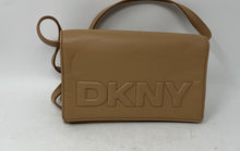 Load image into Gallery viewer, DKNY Womens Brown Adjustable Strap Outer Pockets Small Shoulder Bag