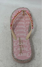 Load image into Gallery viewer, Juicy Couture Womens Bling Pink Slip-On Flip-Flop Sandals Size 7