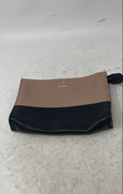 Load image into Gallery viewer, Kate Spade Womens Beige Black Colorblock Pebbled Leather Zip Top Wristlet Wallet