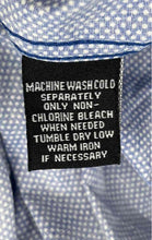 Load image into Gallery viewer, Versace 19-69 Mens Blue Polka Dot Stretch Long Sleeve Dress Shirt Size S/14-15.5