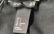 Load image into Gallery viewer, H&M Basic Womens Black 3/4 Sleeve Round Neck Regular Fit Shift Dress Size S