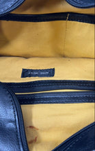 Load image into Gallery viewer, Nine West Womens Black Leather Studded Inner Pocket Zipper Sling Bag