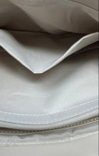 Load image into Gallery viewer, Badgley Mischka Womens Beige Diamond Quilted Studded Turn Lock Crossbody Handbag