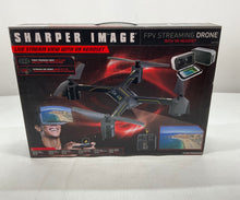 Load image into Gallery viewer, Sharper Image Black FPV Streaming Drone With VR Headset Open Box Not Tested