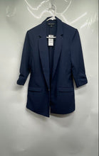 Load image into Gallery viewer, INC International Concepts Womens Dark Blue 3/4 Sleeve Single-Breasted Blazer M