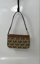 Load image into Gallery viewer, Michael Kors Womens Brown Signature Print Convertible Mini Wristlet Wallet