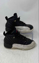 Load image into Gallery viewer, Nike Boys Air Jordan 12 Retro Black White Lace-Up Sneaker Shoes Size 1.5Y